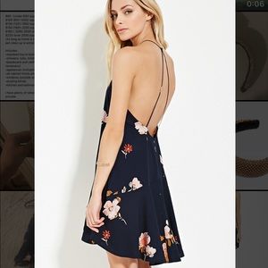 Navy Floral Tank Dress Reformation